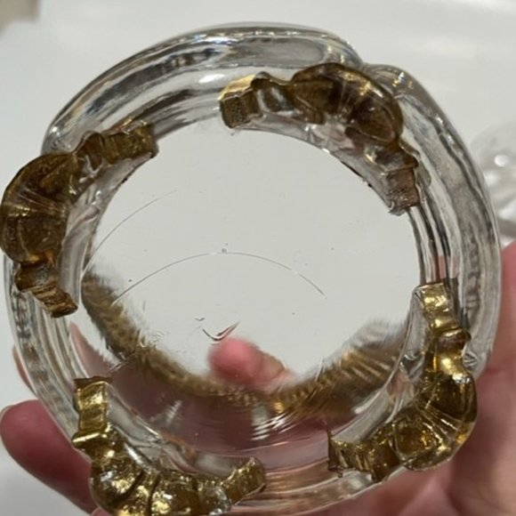 Antique Early  1900's EAPG Tarentum Glass Georgia Gem Footed butter & Sugar dish - Picture 8 of 9